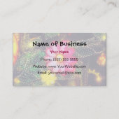 Carte De Visite Fleurs rétro Lumières néon (Dos)