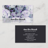 Carte De Visite *~* Fleurs Rhododendron Grunge Rustique Blanc (Devant / Derrière)