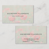 Carte De Visite Fleurs romantiques personnalisables de pavot de (Devant / Derrière)