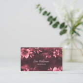 Carte De Visite Fleurs rose brillant Mauve (Debout devant)