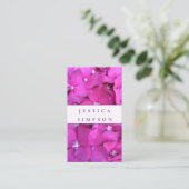 Carte De Visite Fleurs Rose Clair (Debout devant)
