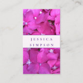 Carte De Visite Fleurs Rose Clair (Devant)