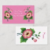 Carte De Visite Fleurs rose pâle Thunder_Cove (Devant / Derrière)