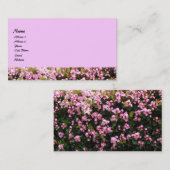 Carte De Visite fleurs roses (Devant / Derrière)
