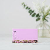 Carte De Visite fleurs roses (Debout devant)