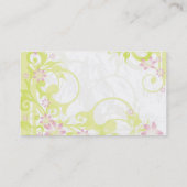 Carte De Visite fleurs roses (Dos)