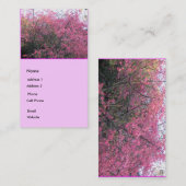 Carte De Visite Fleurs roses (Devant / Derrière)