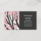 Carte De Visite Fleurs roses cerises en fleurs (Dos)