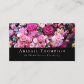 Carte De Visite Fleurs roses classiques Florist Shop (Devant)