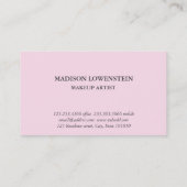 Carte De Visite Fleurs roses de pivoines d'aquarelle (Dos)