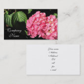 Carte De Visite Fleurs roses d'hortensia (Devant / Derrière)
