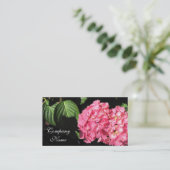 Carte De Visite Fleurs roses d'hortensia (Debout devant)