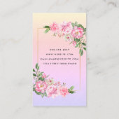 Carte De Visite Fleurs roses douces (Dos)