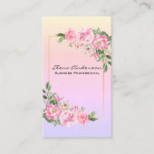 Carte De Visite Fleurs roses douces (Devant)