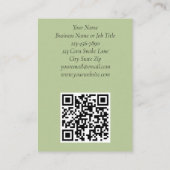 Carte De Visite Fleurs roses du serpent de maïs vert (Dos)