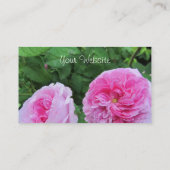 Carte De Visite Fleurs roses élégantes (Dos)