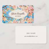 Carte De Visite Fleurs roses Fleurs florales Fleurs de cerises Bel (Devant / Derrière)