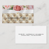 Carte De Visite Fleurs roses | Front | Ruppé (Devant / Derrière)