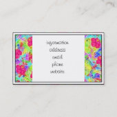 Carte De Visite Fleurs roses hawaïennes (Dos)