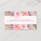 Carte De Visite Fleurs roses | Peinture artistique | Spectres à hu (Dos)