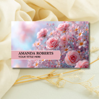 Carte De Visite Fleurs Roses Rose Fleurie