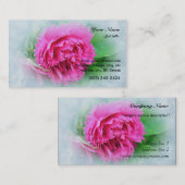 Carte De Visite fleurs roses roses (Devant / Derrière)