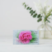 Carte De Visite fleurs roses roses (Debout devant)