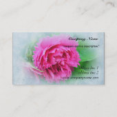 Carte De Visite fleurs roses roses (Dos)