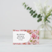 Carte De Visite Fleurs roses uniques Photographie QR Code Arch (Debout devant)