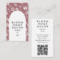 Fleurs roses uniques Photographie QR Code Arch