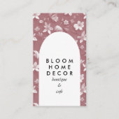 Carte De Visite Fleurs roses uniques Photographie QR Code Arch (Devant)
