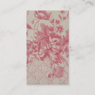 Carte De Visite Fleurs roses vintages