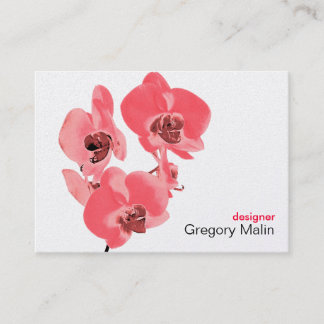 Carte De Visite fleurs rouges