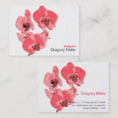 Carte De Visite fleurs rouges (Devant / Derrière)