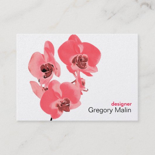 Carte De Visite fleurs rouges (Devant)