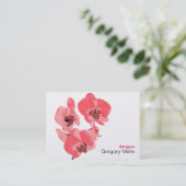Carte De Visite fleurs rouges (Debout devant)