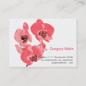 Carte De Visite fleurs rouges (Dos)