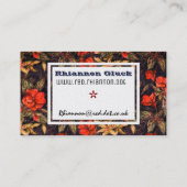 Carte de visite Fleurs rouges (Dos)