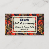 Carte de visite Fleurs rouges (Devant)