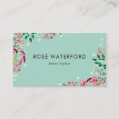 Carte De Visite Fleurs sauvages boho (Devant)