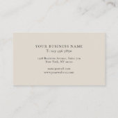 Carte De Visite Fleurs sauvages Boho modernes simples sur Beige Ne (Dos)