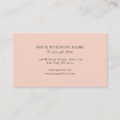 Carte De Visite Fleurs sauvages Boho modernes simples sur Rose dou (Dos)