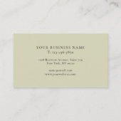 Carte De Visite Fleurs sauvages Boho modernes simples sur Sage Gre (Dos)