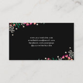 Carte De Visite Fleurs sauvages Boho - Noir (Dos)