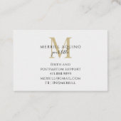 Carte De Visite Fleurs sauvages d'aquarelle Monogram (Dos)