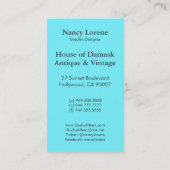 Carte De Visite Fleurs sauvages de damassé, ELECTRA (Dos)