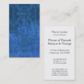 Carte De Visite Fleurs sauvages de damassé, le château de l'ange (Devant / Derrière)