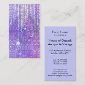 Carte De Visite Fleurs sauvages de damassé, MADAME VALESKA dans le (Devant / Derrière)