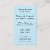 Carte De Visite Fleurs sauvages de damassé, MADAME VALESKA dans le (Dos)