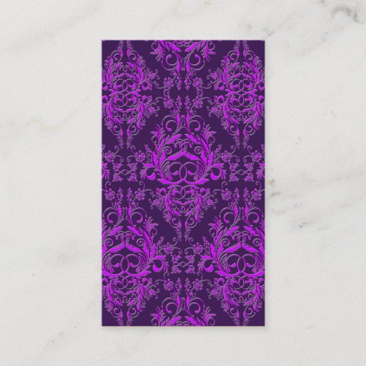 Carte De Visite Fleurs sauvages de damassé, métal de relief dans (Devant)